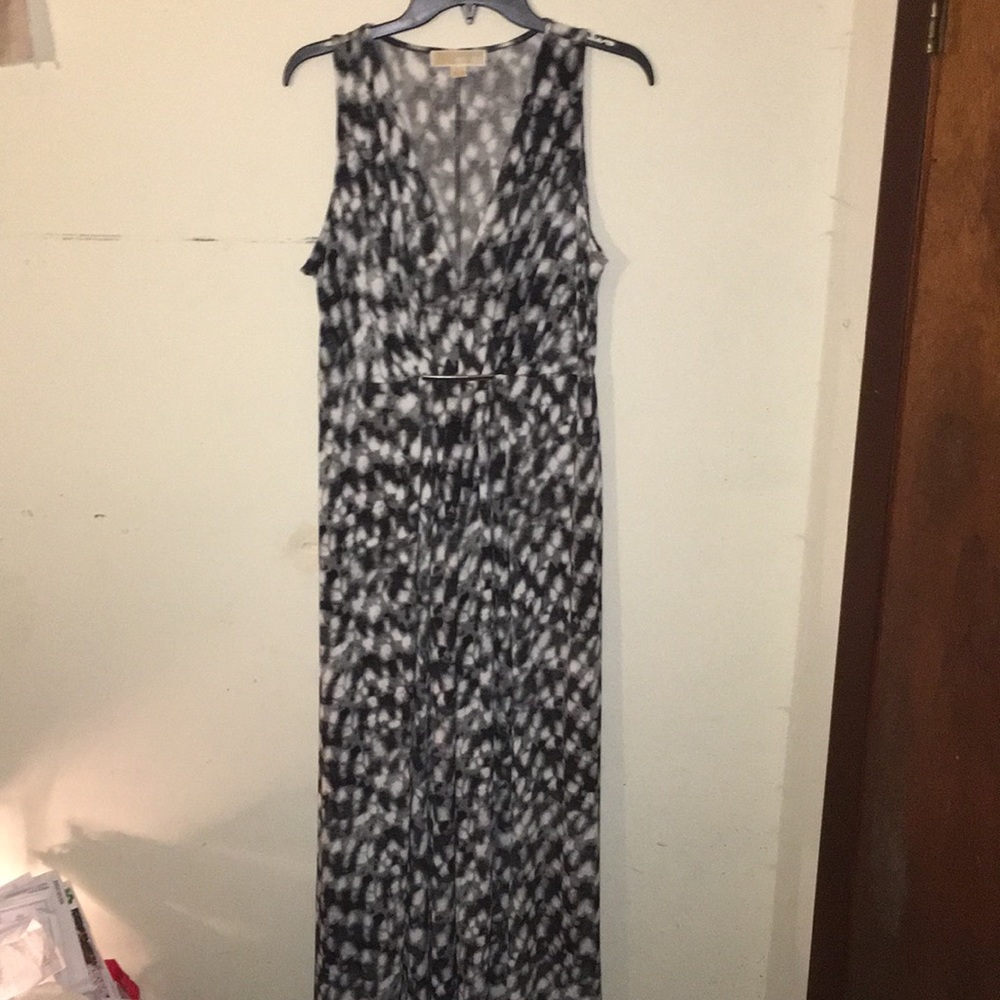 Michael Kors Black and White Maxi Dress